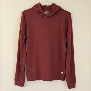 BURLEBO Men's Burgundy Maroon Hoodie